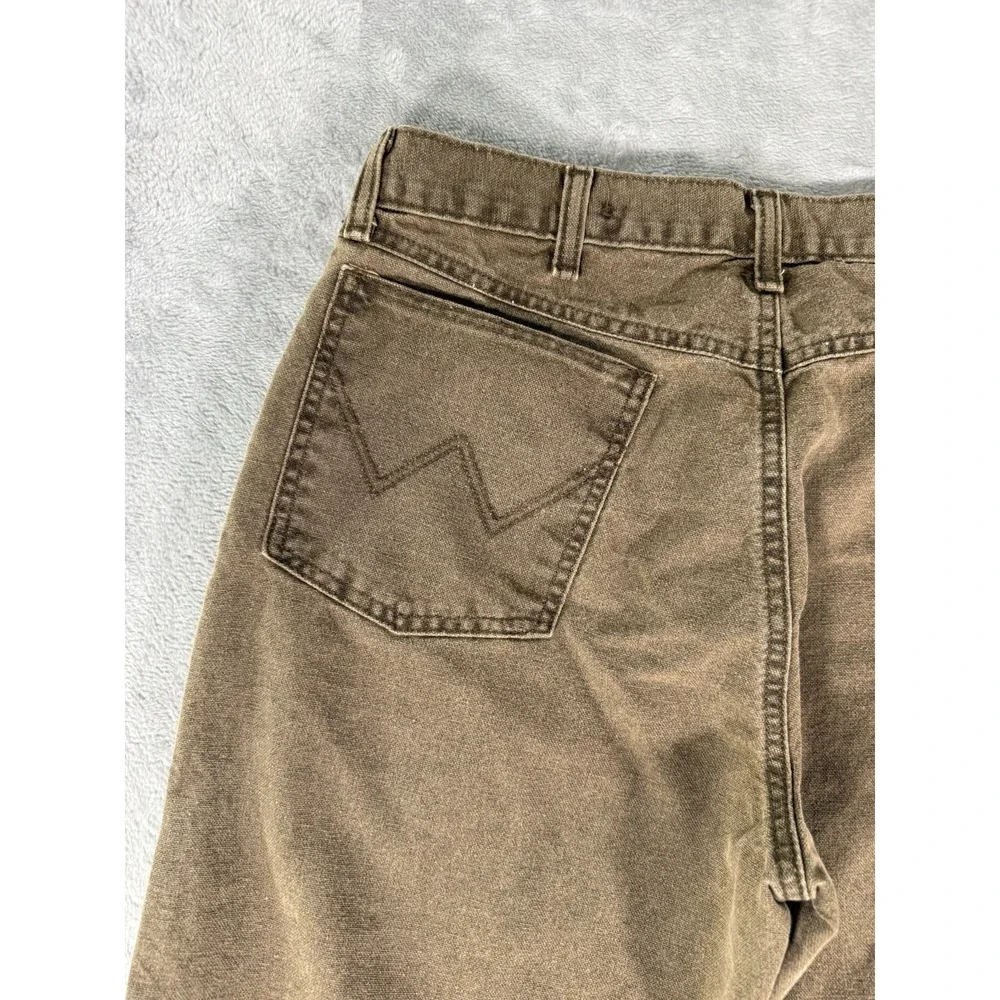 Wrangler Brush Pants Rugged Wear Mens 34x30 Brown Cotton Nylon Field Hunting